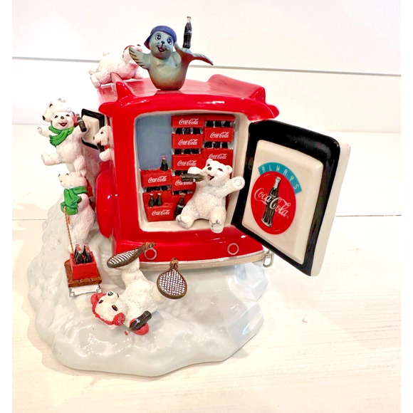 1998 Coca Cola Always Franklin Mint Wind Up Musical Motion Sculpture Truck-NICE! - Picture 7 of 13